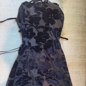 Celena Mini Dress Burn Out Black